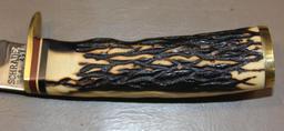 Excellent Schrade 497 Fixed Blade Hunting Knife with Sheath