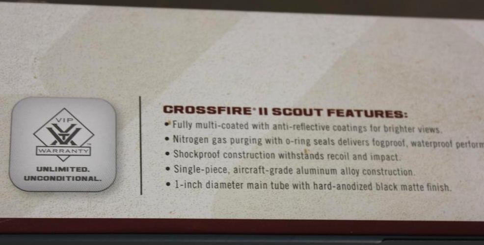 Vortex Crossfire Scout CF2-31002 V-Plex Scope