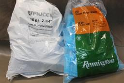16 Gauge Primed Fiocchi Hulls and Remington Wads