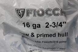 16 Gauge Primed Fiocchi Hulls and Remington Wads