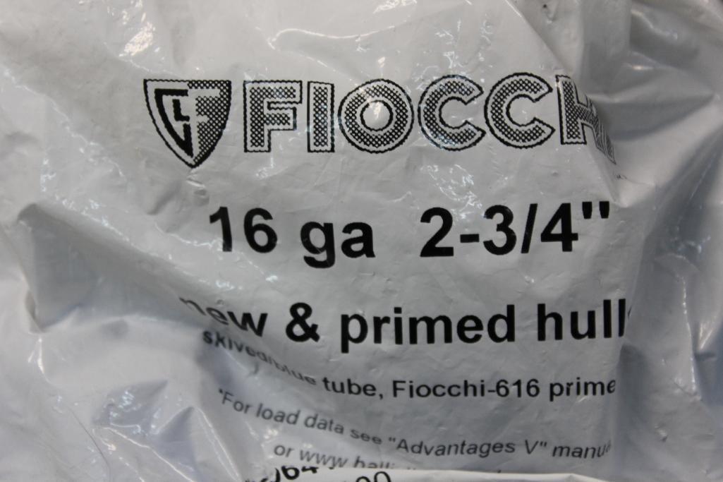 16 Gauge Primed Fiocchi Hulls and Remington Wads