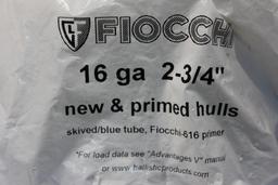 16 Gauge Primed Fiocchi Hulls and Remington Wads