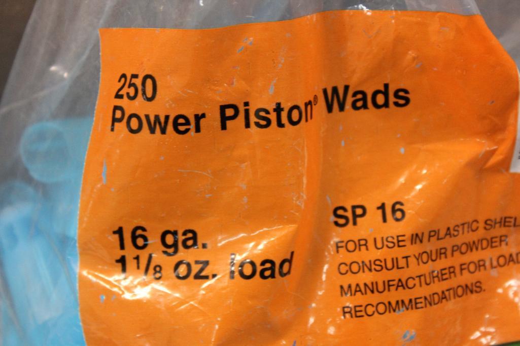 16 Gauge Primed Fiocchi Hulls and Remington Wads
