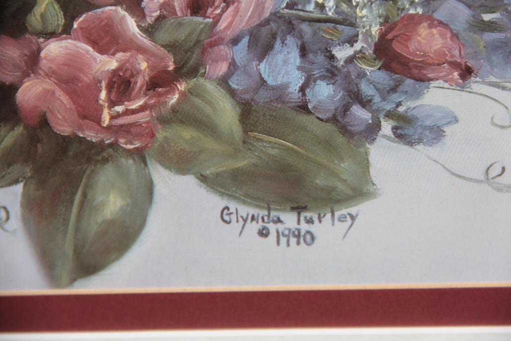 Framed Rose Print Artwork by Glynda Turley