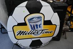 Miller Time Metal Soccer Sign
