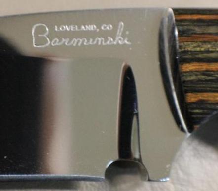 Beautiful Tom Barminksi Custom Knife in Pristine Condition with Sheath