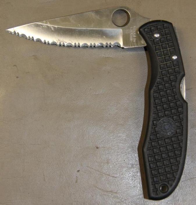 Serrated Spyderco Folding Knife