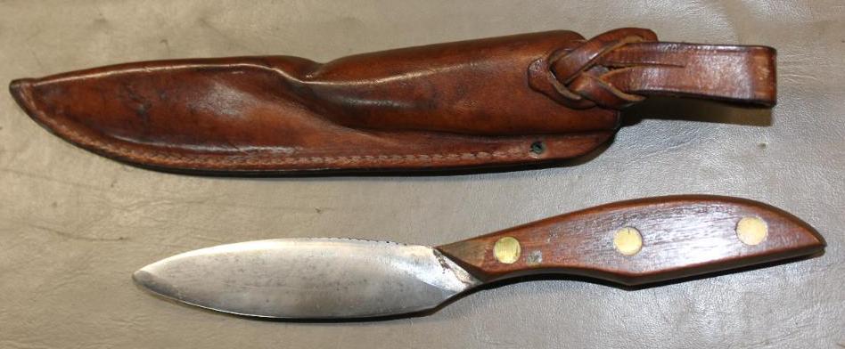 Unusually Shaped Herter's Inc. Fixed Blade Sheath Knife
