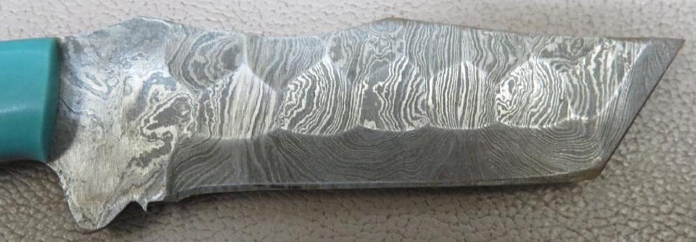 Custom Damascus Patter Tanto Style Tactical Knife