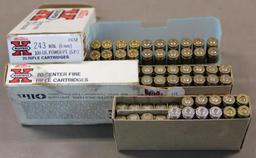 51 Cartridges 243 Win Plus 9 Fired Brass