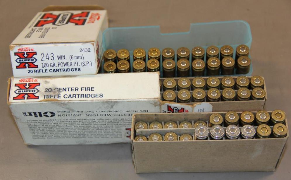 51 Cartridges 243 Win Plus 9 Fired Brass