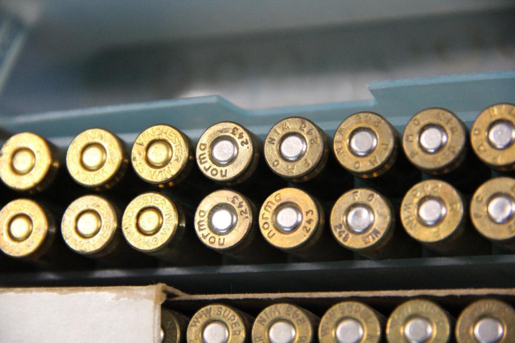 51 Cartridges 243 Win Plus 9 Fired Brass