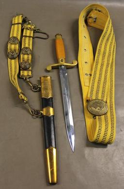 Soviet Navel Dagger in Scabbard with Belt and Harness