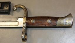 Brazilian 1908 Mauser Bayonet with Matching Scabbard