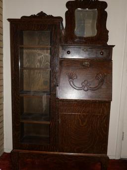 Gorgeous Carved Antique Secretary