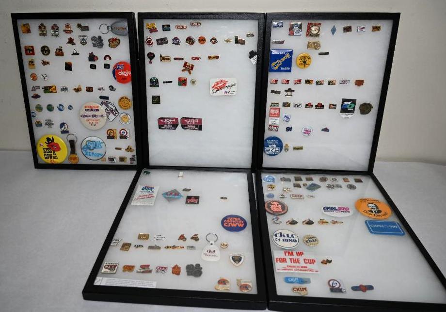 Radio Advertising Collector Pins Grouping