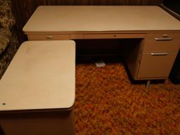 Vintage L Shaped Metal Desk