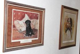 Two Limited Edition Ducks Unlimited Dog-Themed Artworks Signed by Artists