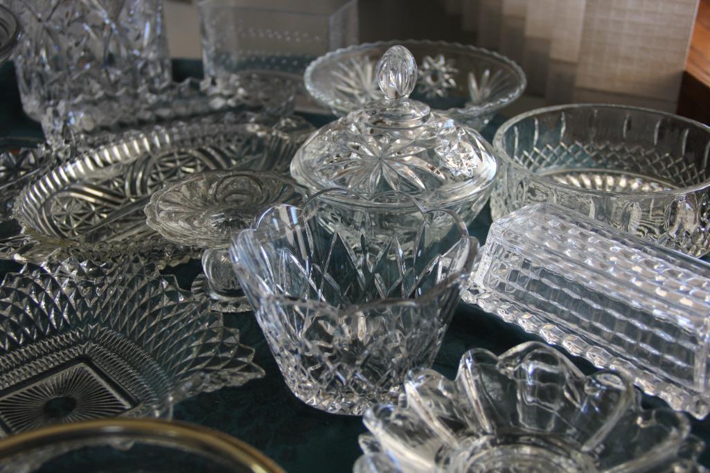 Large Assortment of Cut Glass and Crystal