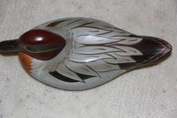 Big Sky Carvers Green Wing Teal Wood Decoy, Signed