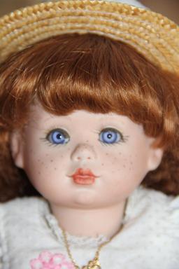 All Porcelain Doll with Artist Signature on Back of Head