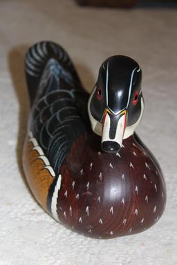 Big Sky Carvers Signed Wood Duck Decoy