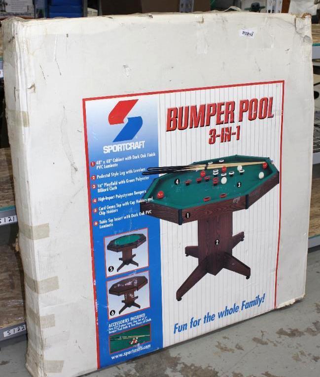 Sportcraft Bumper Pool 3-in-1Table