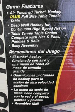 Double Play Full-Size Table Tennis/Turbo Hockey Table