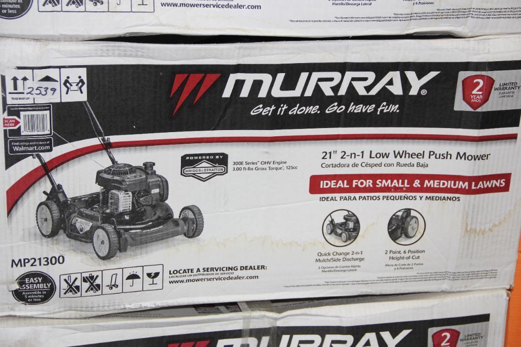 New in Box Murray 21" 2-in-1 Low Wheel Push Mower