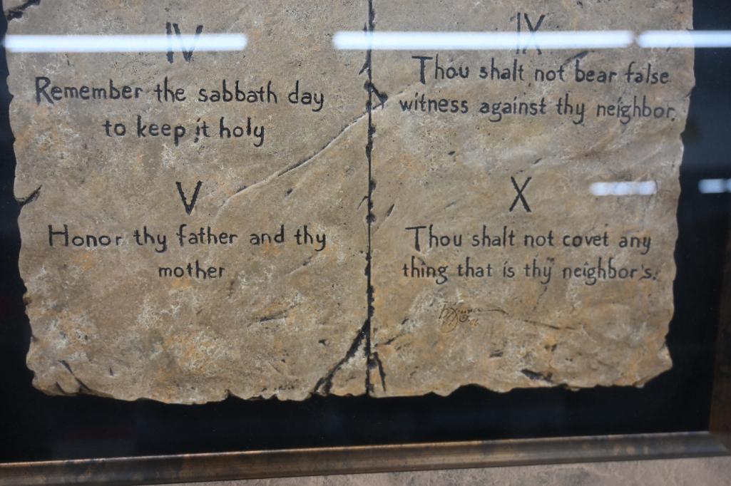 Robert Spooner Gallery LE 10 Commandments on Stone