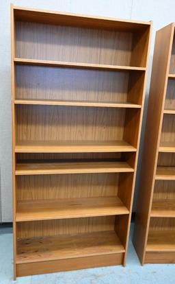 Two Pretty 35x11x75" Danish Style Book Shelves