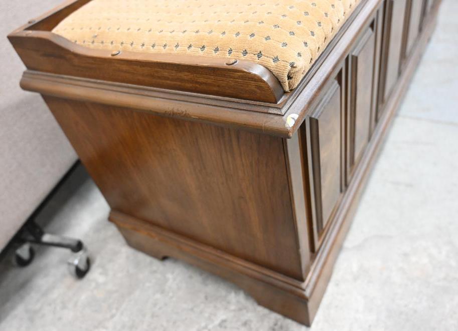 Lane Upholstered Top Cedar Lines Trunk