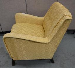 Yellow Upholstered Mid Century Chair