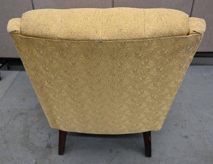 Yellow Upholstered Mid Century Chair