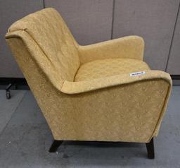 Yellow Upholstered Mid Century Chair