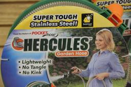 2 New Hercules Stainless Steel 50 Ft. Garden Hoses