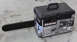 New Black Max 18" Two-Cycle Chainsaw in Case