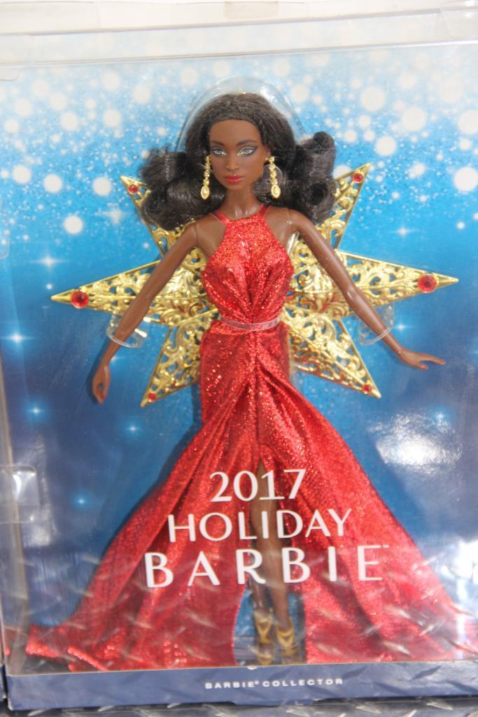 Pair of 2017 Holiday Barbies New in Boxes