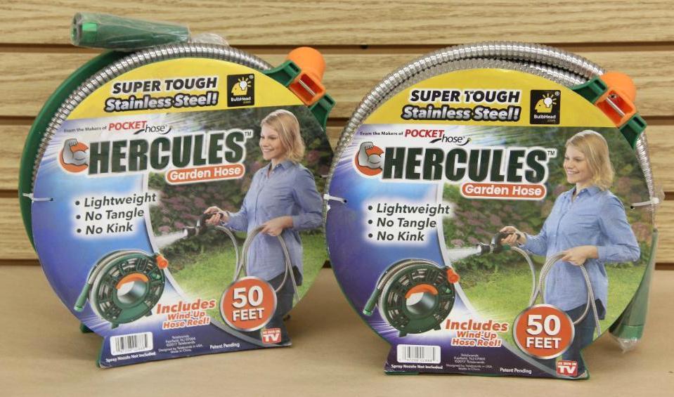 2 New Hercules Stainless Steel 50 Ft. Garden Hoses