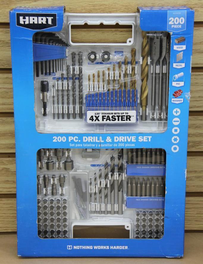 Hart 200 Piece Drill and Drive Set New in Box
