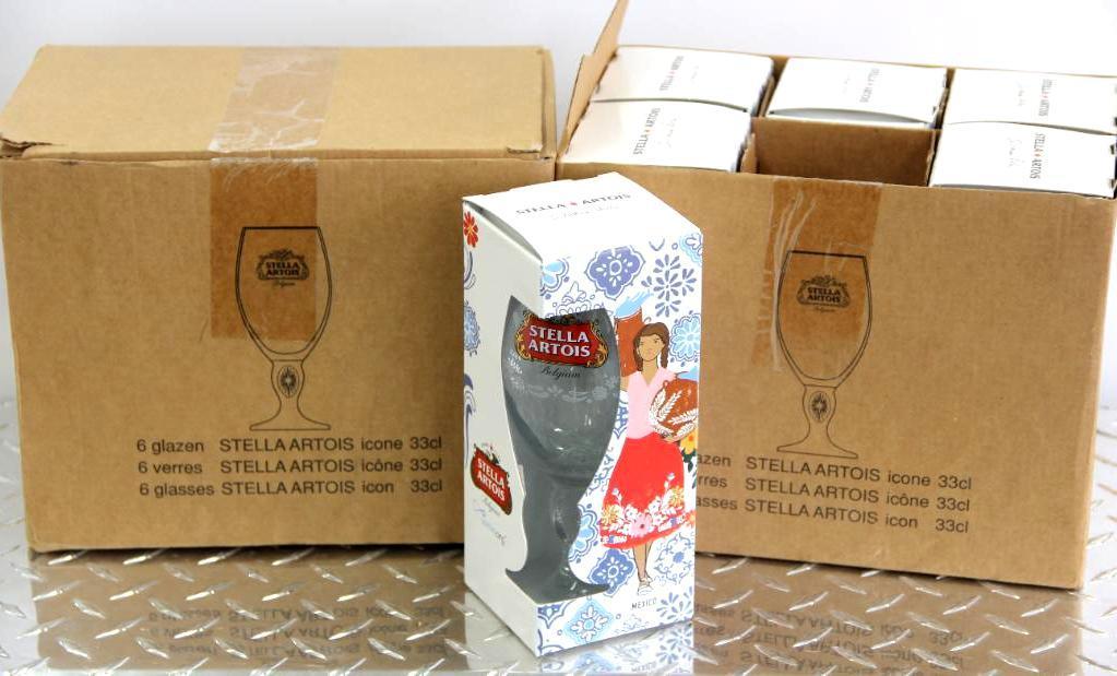 Two Packs of 6 Stella Artois Stem Glasses