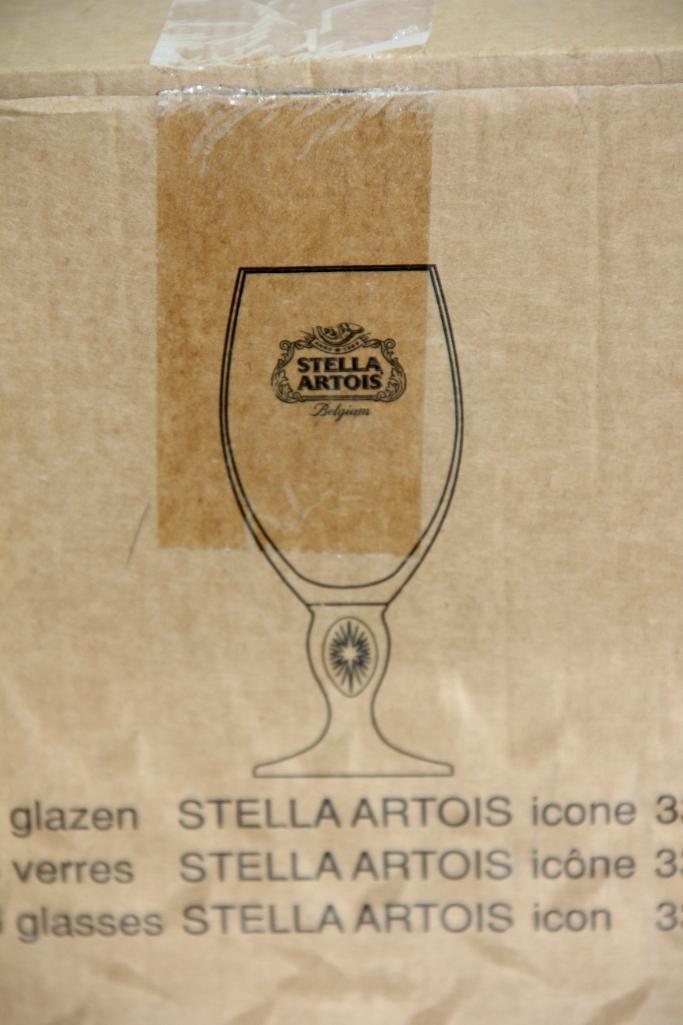 Two Packs of 6 Stella Artois Stem Glasses