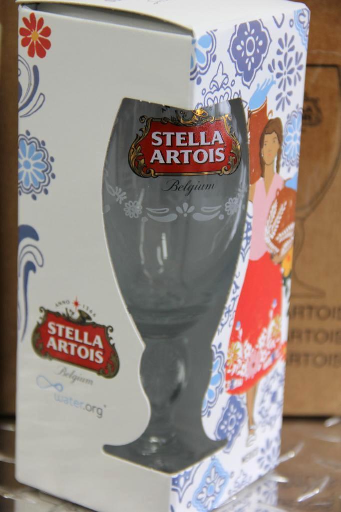Two Packs of 6 Stella Artois Stem Glasses