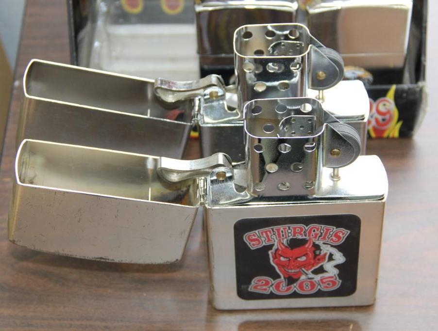 4 Collectible Sturgis Jumbo Oil Lighters