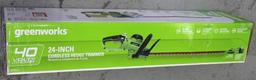 Green Works 40V Lithium 24" Cordless Hedge Trimmer