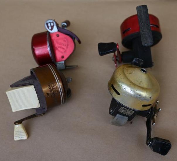 Four Vintage Closed Face Reels