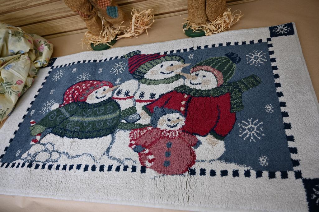 Winter Rug & Fall Scarecrows