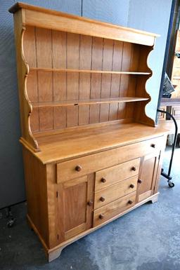 Two Piece Pine Hutch