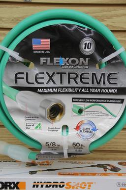 Flexon Flextreme 50' Garden Hose and Hydro Shot Portable Power Cleaner