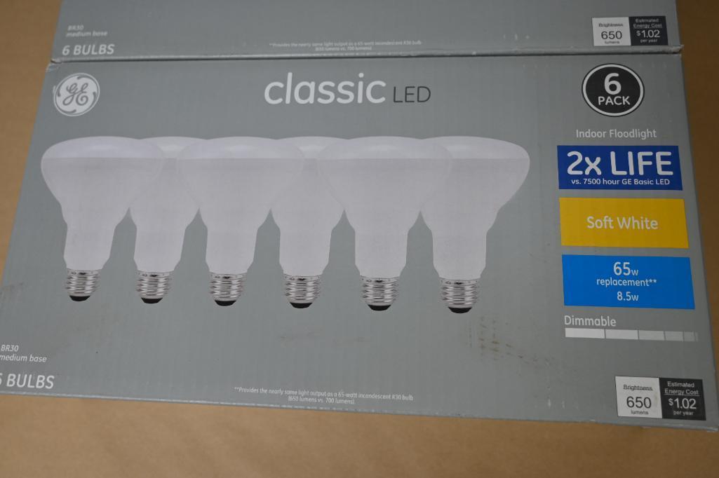 Twelve New GE Dimmable 65 watt Classic LED light Bulbs